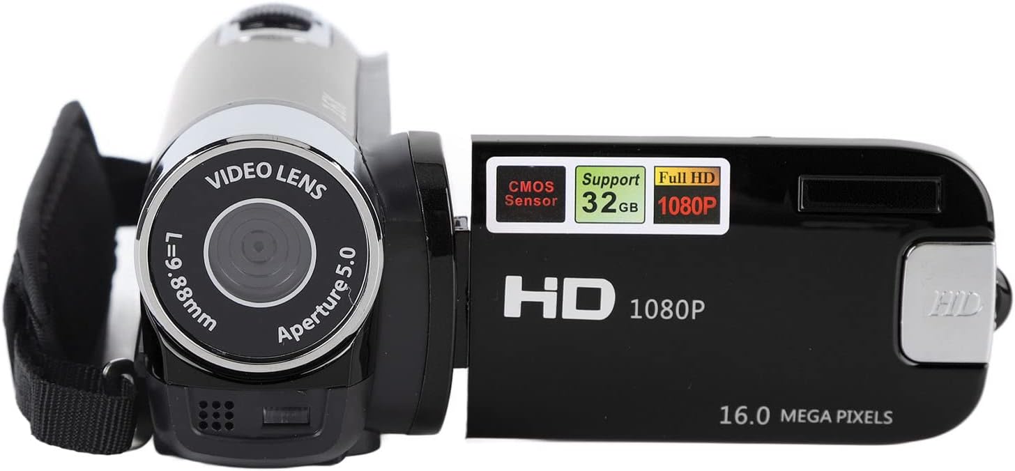 1080P HD Camcorder, 16MP DV Camera with 16x Digital Zoom, 2.7in TFT Rotatable Screen, Built-in Speakers, USB (Black) - Image 5