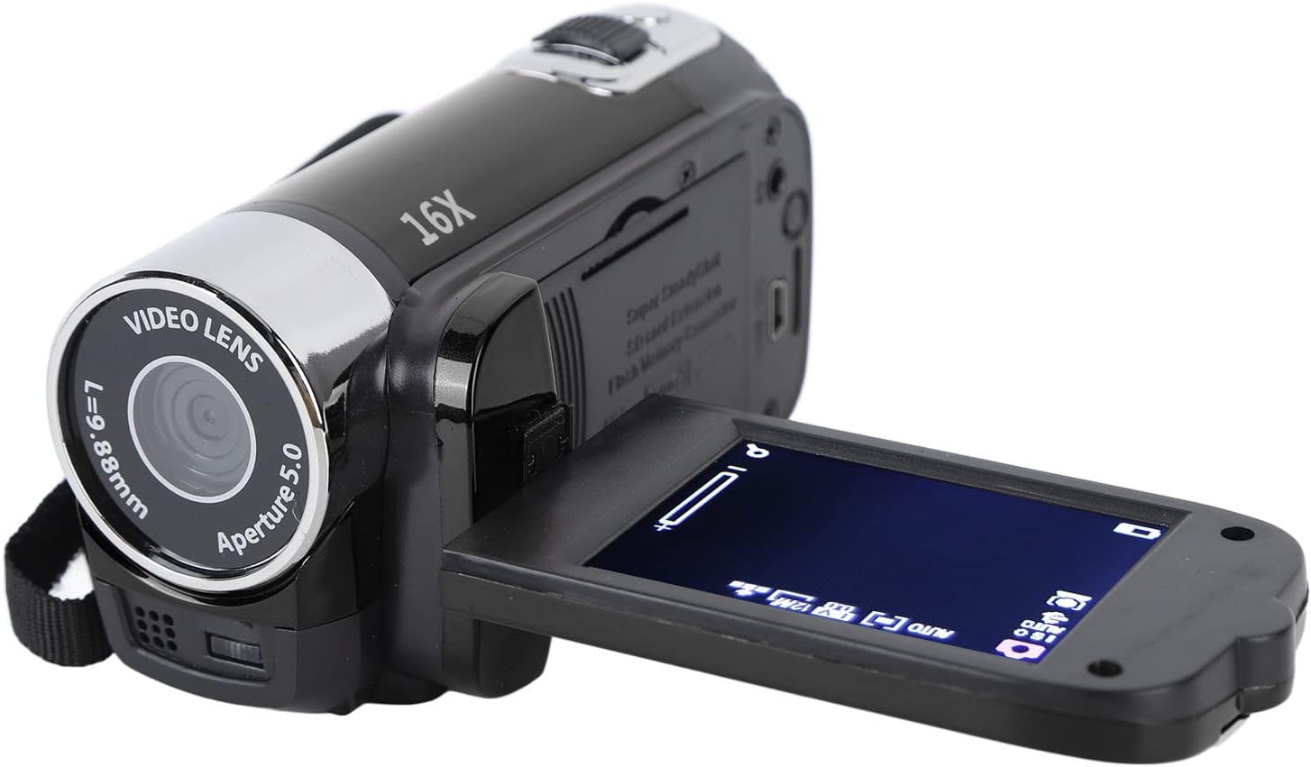 1080P HD Camcorder, 16MP DV Camera with 16x Digital Zoom, 2.7in TFT Rotatable Screen, Built-in Speakers, USB (Black) - Image 7