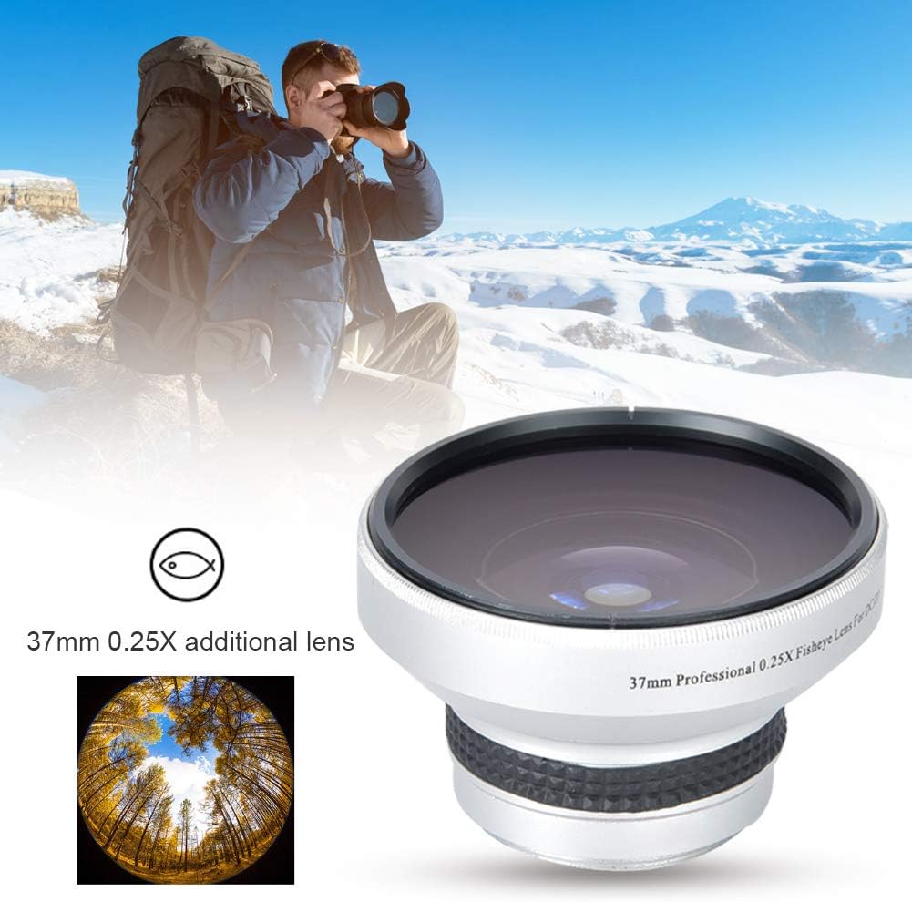 37mm Fisheye Lens 989 Silver Strong Applicability 0.25X Super Fisheye Additional Lens for Camera Lenses - Image 6
