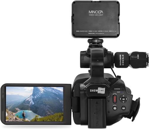 Minolta MN4KPRO 4K60FPS Ultra HD / 64 MP Autofocus Pro Camcorder Kit w/WiFi Bundle with Accessories - Image 8